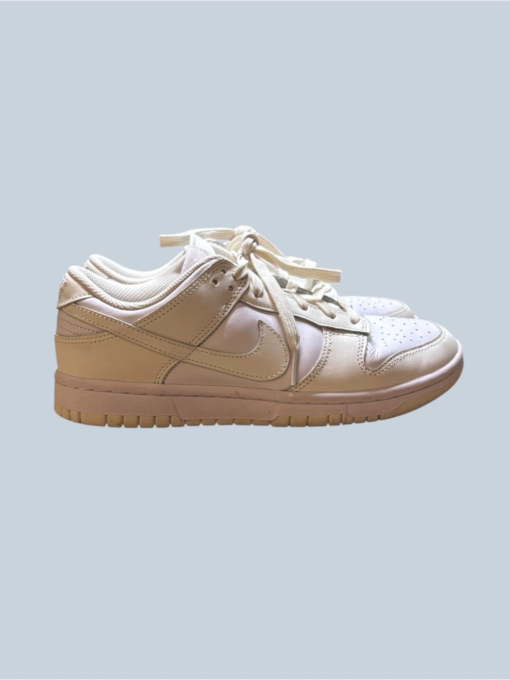 Nike Women's Low-Top Dunks Sneakers in Cream-White